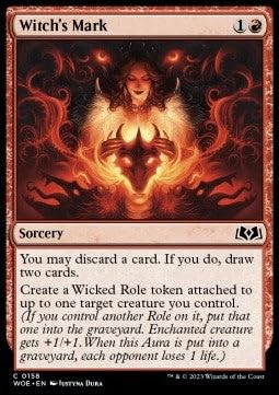 Witch's Mark WOE-158 Common Englisch Near Mint Foil - Wilds of Eldraine - mit ReCollectibles-Versandschutz - für Magic/MTG Witch's Mark WOE-158 Common Englisch Near Mint Foil - Wilds of Eldraine - mit ReCollectibles-Versandschutz - für Magic/MTG von ReCollectibles