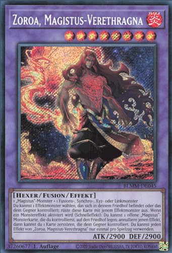 Zoroa, Magistus-Verethragna BLMM-DE045 Secret Rare Deutsch Boosterfrisch 1. Auflage - Battles of Legend: Monster Mayhem - mit ReCollectibles-Versandschutz - für Yu-Gi-Oh! von ReCollectibles