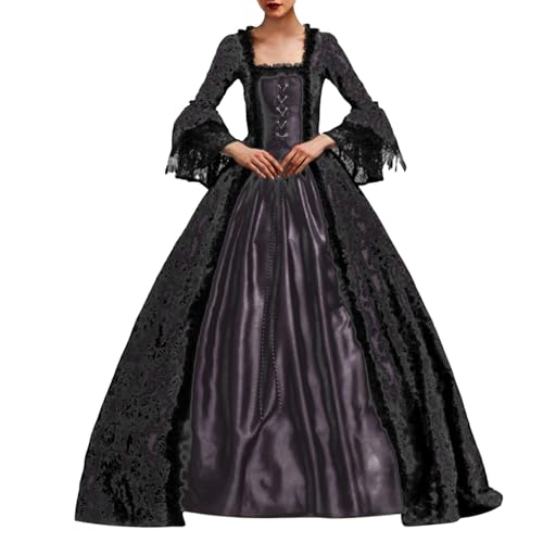 Cosplay-Outfits für Halloween-Kostüme, perfekt für alle Jahreszeiten. Elegantes Design mit detaillierten Mustern. Vervollständigen Sie Ihren mit High Heels. Encanto-Cosplay-Kostüm (Black, XL) von ReSin90s