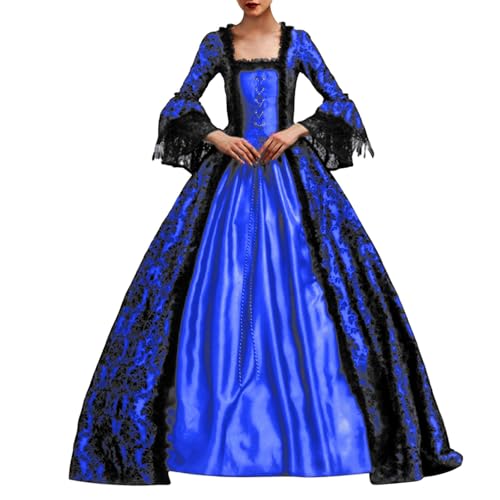 Cosplay-Outfits für Halloween-Kostüme, perfekt für alle Jahreszeiten. Elegantes Design mit detaillierten Mustern. Vervollständigen Sie Ihren mit High Heels. Encanto-Cosplay-Kostüm (Blue, XXXXL) von ReSin90s