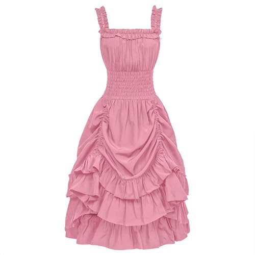 ReSin90s Damen Mittelalter Kleid Mit Trompetenärmeln Halloween Party Kostüm Festliches Abendkleid Lang Mittelalter Kleidung Mayuko-Nise-Cosplay-Kostüm (S) von ReSin90s