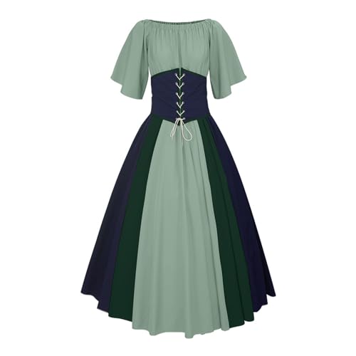 ReSin90s Elegantes Cosplay-Kleid im Gothic-Spitzenkorsett-Kostüm für Frauen, Halloween-Party, Messe-Themen-Outfit Schwarzes Kostüm Robe Sith Cosplay (GN2, L) von ReSin90s