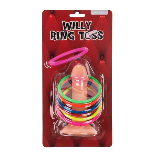 ReWu Ringwurf Spiel Penis Willy Wurfringe Inklusive Partyspaß Junggesellenabschied Partyspiel Erwachsene Lustig Geburtstag Humorvoll Partys ca. 15 cm von ReWu