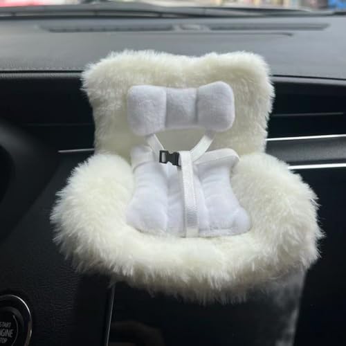 Charmanter Plüschpuppen-Autositz mit Lüftungsschlitz-Clip für 17 cm große Puppen, ein Muss für Puppensammlungen, Beige Charmanter Plüschpuppen-Autositz mit Lüftungsschlitz-Clip für 17 cm große Puppen, ein Muss für Puppensammlungen, Beige von ReachMall