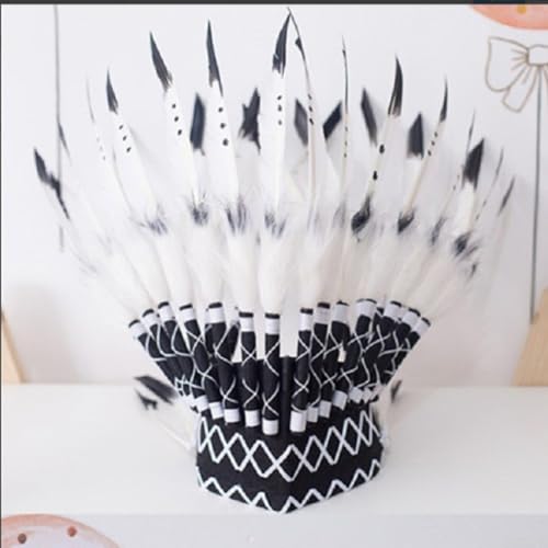 ReachMall Exquisiter Feder-Kopfschmuck für Kostüme, perfekt geeignet für Halloween-Veranstaltungen und Theateraufführungen (1) von ReachMall