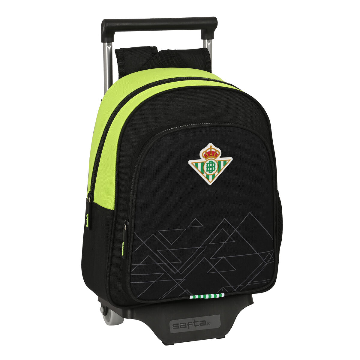 Schulrucksack mit Rädern Real Betis Balompié Schwarz Neongrün 28 x 34 x 10 cm von Real Betis Balompié