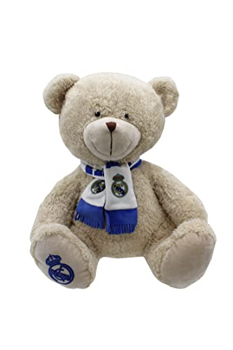 CYPBRANDS M-31-RM Bär mit Schal 35 cm Real Madrid plüschtiere, Mehrfarbig von CYPBRANDS
