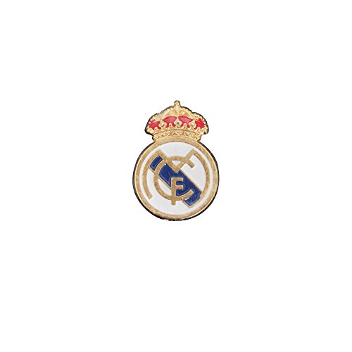 Metall-Anstecknadel mit Real Madrid FC Design (Einheitsgröße) (Weiß/Gelb) von Real Madrid