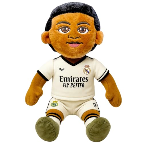 Real Madrid Offizielles Plüschtier mit Mbappé und Uniform 2024/25, ideal für Fans und Sammler. von Real Madrid