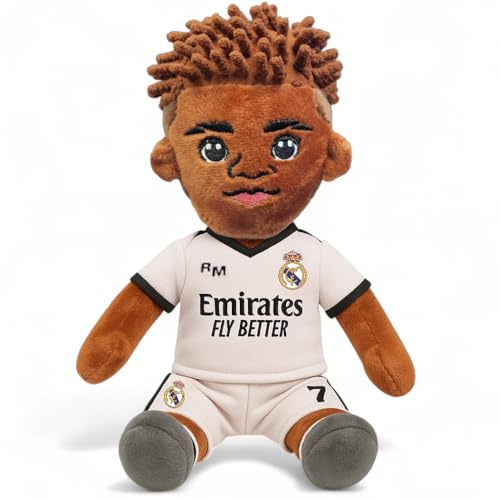 Real Madrid Offizielles Plüschtier mit Vini Jr. und Uniform 2024/25, ideal für Fans und Sammler. von Real Madrid