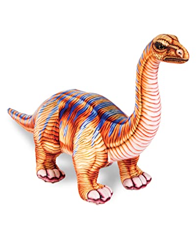 Real Planet 78,7 cm Dinosaurier Plüschtier - Dinosaurier Stofftiere, Dino Plushie, (44,5 cm brauner Apatosaurus) (54,6 cm lang) von Real Planet