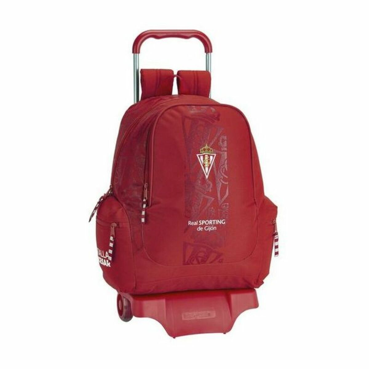 Schulrucksack mit Rädern 905 Real Sporting de Gijón Rot von Real Sporting de Gijón