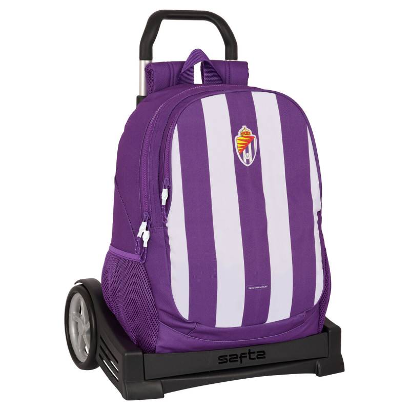 Schulrucksack mit Rädern Real Valladolid C.F. Lila 32 x 44 x 16 cm von Real Valladolid C.F.