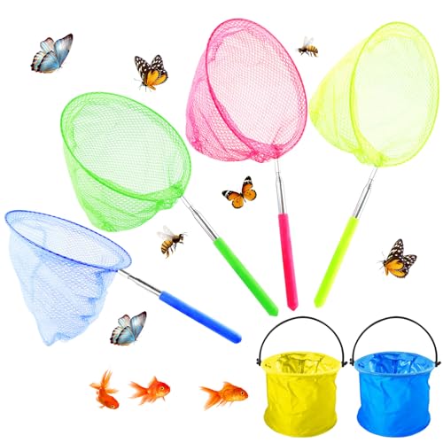 Realure 4 Stück Kescher Kinder, Teleskop Schmetterlingsnetz mit 2 Faltbarer Eimer, 36-83,5 cm Fischernetz Kinder, Fangnetz, Teichnetz, Insekten Netz, für Kleiner Pool, Strand, Outdoor Aktivitäten Realure 4 Stück Kescher Kinder, Teleskop Schmetterlingsnetz mit 2 Faltbarer Eimer, 36-83,5 cm Fischernetz Kinder, Fangnetz, Teichnetz, Insekten Netz, für Kleiner Pool, Strand, Outdoor Aktivitäten von Realure