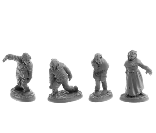 Reaper Miniatures 4 x Zombies Bones USA Dungeon Dwellers – Tabletop Figur Role Playing Game Rollenspiele – 7055 von Reaper Miniatures