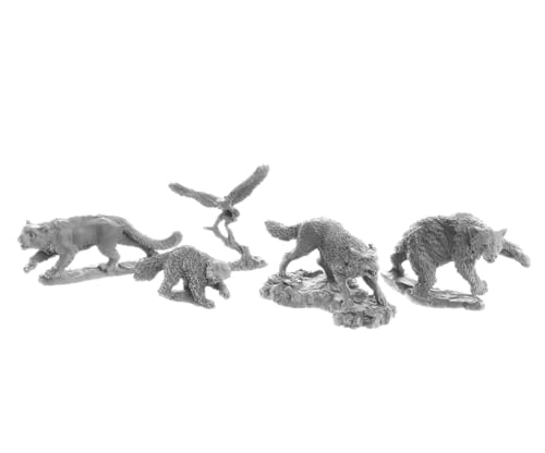 Reaper Miniatures 5 x Animal Companions (77216) Bones USA Dungeon Dwellers – Tabletop Figur Rollenspiel – 7040 von REAPER MINIATURES