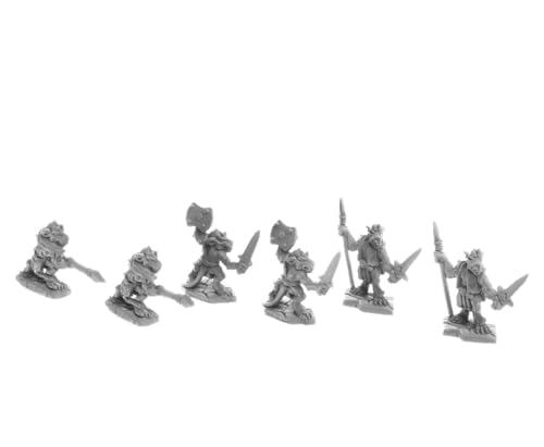 Reaper Miniatures 6 x BLOODSCALE KOBOLDS (77010) Bones USA Dungeon Dwellers – Tabletop Figur Role Playing Game Rollenspiele – 7057 von Reaper Miniatures