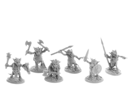 Reaper Miniatures 6 x RATPELT Kobold Mooks Bones USA Dungeon Dwellers – Tabletop-Figur Rollenspiel – 7052 von Reaper Miniatures