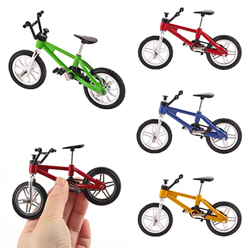Reastar 4 Stück Finger Fahrrad Mini Fahrrad Spielzeug Legierung Finger Mountainbike Modell Ornamente BMX Fahrrad Kugel Modell Bike Gadgets von Reastar