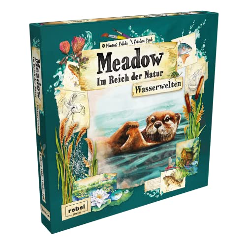 Rebel | Meadow: Im Reich der Natur – Wasserwelten | Erweiterung | Kennerspiel | Brettspiel | 1-4 Spieler | Ab 10+ Jahren | 60-90 Minuten | Deutsch von Rebel