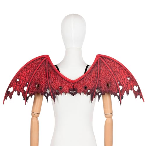 Rebellious Drachenflügel Kostüm Cosplays Flügel Dämonen Maske Halloween Dämonen Kostüm Teufelsflügel mit elastischen Trägern Drachenflügel Kostüm von Rebellious