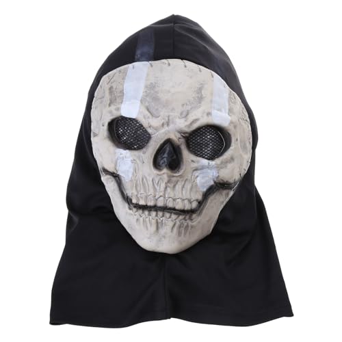 Rebellious Halloween-Totenkopf-Maske, Horror-Kostüm für Festival, Urlaub, Neujahr, Party-Dekoration, geisterhafte Totenkopf-Maske von Rebellious