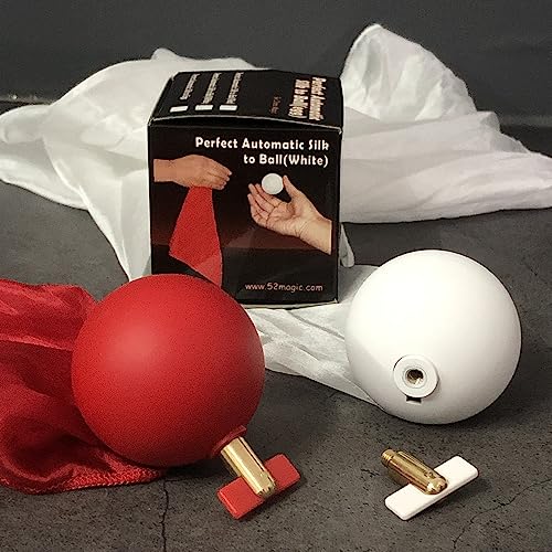 New Perfect Automatic Silk to Ball 4.0 (Kunststoff, 2 Farben) Zaubertricks Federsystem Magier Bühne Illusionen Gimmicks Requisiten Mentalismus Zubehör (rot) von Rebetomo