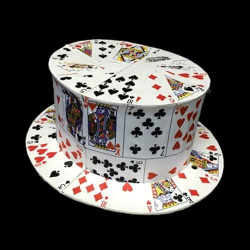 Card Fan to Card Top Hat (Upgraded Version) Magic Tricks Folded Card Fan Changes into Top Hat Production Stage Illusions Gimmicks Mentalism Props von Rebetomo