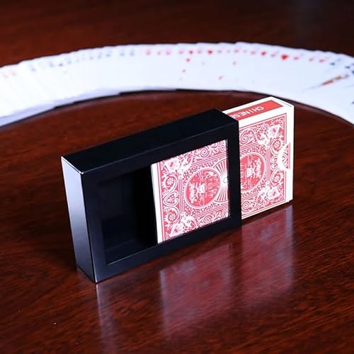 Rebetomo Deluxe Vanishing Card Box Magic Tricks Deck Verschwinden Kartenetui Magie Nahaufnahme Illusionen Gimmicks Mentalismus Requisiten von Rebetomo