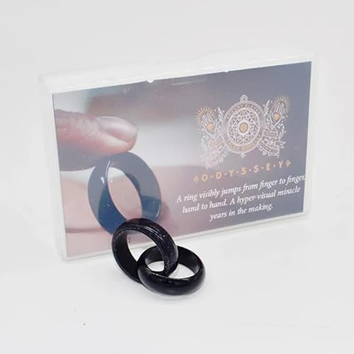 Rebetomo Odyssey Ring Zaubertricks Zauberring Transfer Sprünge von Finger zu Finger Magie Nahaufnahme Street Illusionen Gimmick Mentalismus Requisiten (20 mm) von Rebetomo