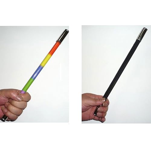 Zauberstab mit Farbwechsel, einfache Zaubertricks (rot/gelb/grün/regenbogen), Zauberstab, wechselt die Farbe, Nahaufnahme, Illusionen, Gimmicks (Regenbogenfarbe) von Rebetomo