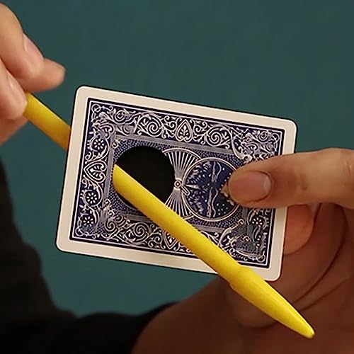 Stift Thru Card Magic Tricks Black Hole Penetration Magia Magician Close Up Street Illusions Gimmicks Mentalism Requisiten (blau) von Rebetomo