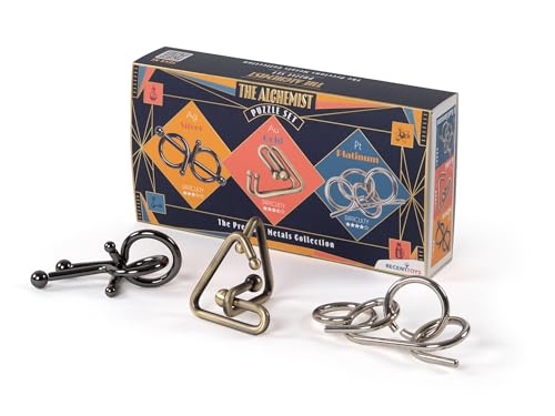 Recent Toys The Alchemist - Metal Brain Teaser Puzzles, 3er Set, Montage und Demontage Spiele für Jugendliche, Erwachsene und Puzzler von Recent Toys