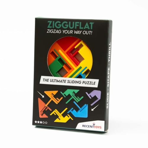 Recent Toys - Zigguflat, Ultimatives Schiebe-Puzzle, Sliding Schiebepuzzle Geduldspiel, Knobelspiel, Schiebespiel für Jugendliche und Erwachsene ab 14 Jahre von Recent Toys