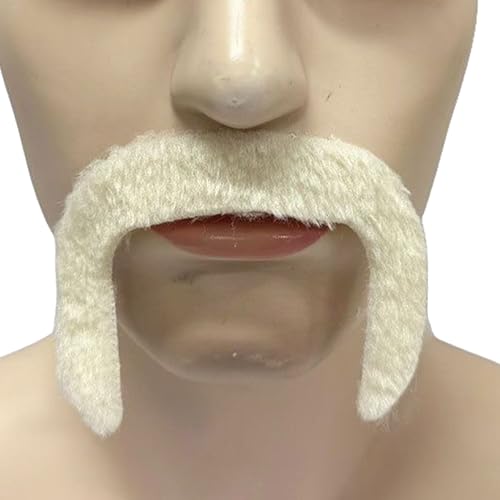 Rechory Künstlicher Bart – Verkleidungsbart für Weihnachten, selbstklebender Cosplay-Schnurrbart für Schulaktivitäten, Karneval, Fotografie, Modelle, Themen-Events, Geburtstage, Drag-Darsteller von Rechory