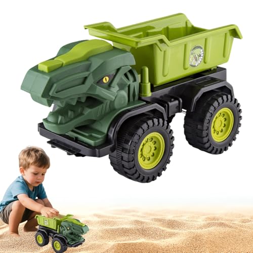 Baggerspielzeug ab 3 Jahren, Dinosaurier-Baufahrzeuge für Kinder, Baggerfahrzeug geeignet als Sandspielzeug, robuste Flexible Teile, Sandkasten-Kinderbagger für 2, 3, 4, 5 Jahre (Muldenkipper) von Recitem