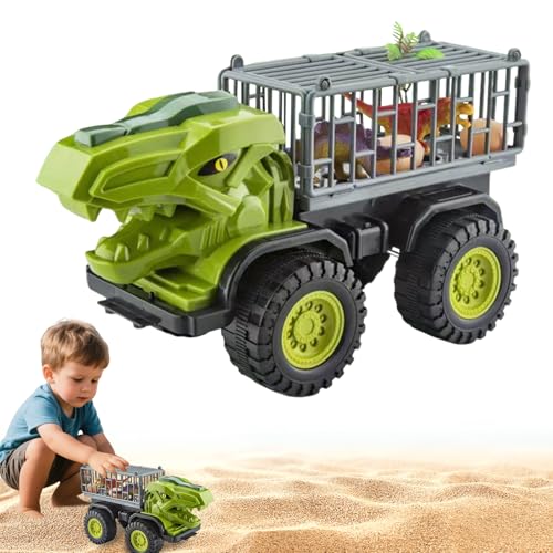Baggerspielzeug ab 3 Jahren, Dinosaurier-Baufahrzeuge für Kinder, Baggerfahrzeug geeignet als Sandspielzeug, robuste Flexible Teile, Sandkasten-Kinderbagger für 2, 3, 4, 5 Jahre (Transport-LKW) von Recitem