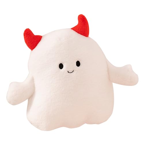 Halloween Kuscheltier Plüsch Spielzeug 24 cm, Halloween Kürbis Kuscheltier mit Kürbis, Plüsch-Geist, gefülltes Teufelsspielzeug mit klappbaren Hüten, Halloween Plüschtier & Kürbiskissen (Geist 1) Halloween Kuscheltier Plüsch Spielzeug 24 cm, Halloween Kürbis Kuscheltier mit Kürbis, Plüsch-Geist, gefülltes Teufelsspielzeug mit klappbaren Hüten, Halloween Plüschtier & Kürbiskissen (Geist 1) von Recitem