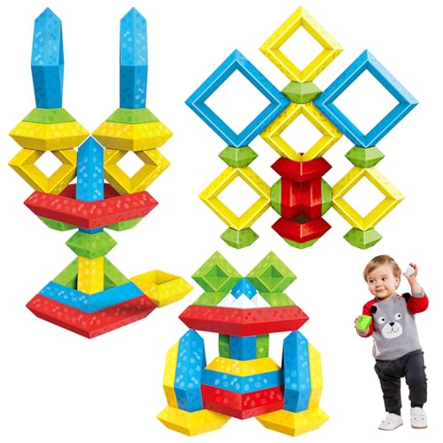 Recitem Montessori Spielzeug ab 3 4 5 6 Jahre, Montessori Spielzeug 3D Puzzle Spiele Ab 3 4 Jahre Kinderspielzeug Bastelset Kinder Für Junge Mädchen 3 4 5 6 Jahre (45pcs) von Recitem