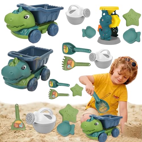 Sandspielzeug Set, Dinosaurier Sandspielzeug mit Muldenkipper, Gießkanne, Schaufel und Rechen, Netzbeutel, Tiersandformen, Sandburg für Sandkasten Camping Jungen Mädchen 3 4 5 6 7 8 Jahre (A & B) Sandspielzeug Set, Dinosaurier Sandspielzeug mit Muldenkipper, Gießkanne, Schaufel und Rechen, Netzbeutel, Tiersandformen, Sandburg für Sandkasten Camping Jungen Mädchen 3 4 5 6 7 8 Jahre (A & B) von Recitem