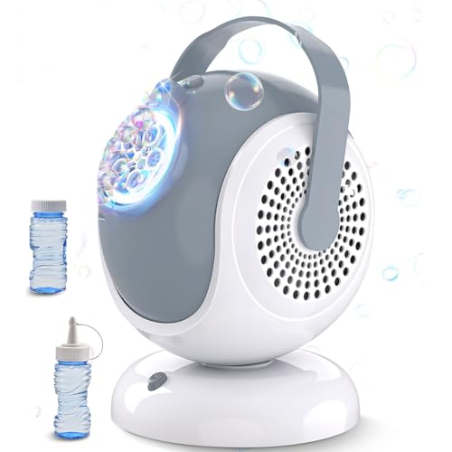 Seifenblasenmaschine – Automatischer Seifenblasenbläser für Kinder, Kleinkinder – 360°-Schwingung & 60°-Einstellung Seifenblasenspielzeug mit LED-Licht – Geschenke für Jungen, Mädchen, Ostern, Outdoor von Recitem