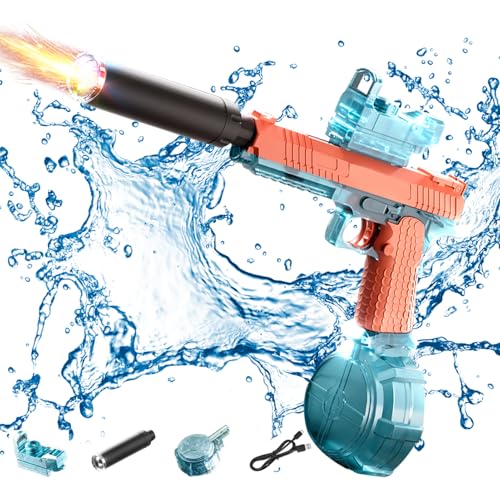 Ultimate Battle Blaster Wasserpistole - Elektrische Wasserpistole mit Reichweite 20m, Interaktiver Beleuchtung, Automatische Water Gun für Pool, Große Wasserpistole für Erwachsene Kinde (Gelb) von Recitem