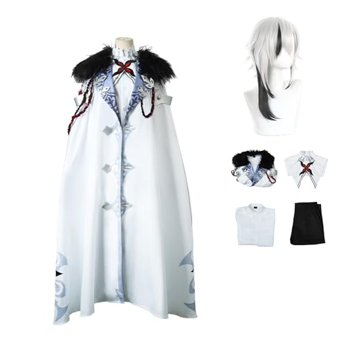 Recuriey Arlecchino Cosplay Kostüme Komplettes Set - Der Knave Fatui Vorbote Luxus Kostüme, Anime Spiele, Cosplay Events, Partys, Halloween Kostüme,XXL von Recuriey