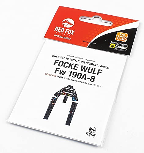 Red Fox QS-32094 1/32 Focke Wulf Fw 190A-8 3D Acryl Instrumentententafel (für Hasegawa) von Red Fox Studio