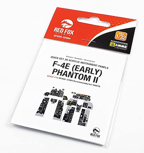 Red Fox Studio RFSQS-32084 1/32 F-4E (früh) Phantom II 3D Acryl Instrument Cockpit Panel (für Tamiya) von Red Fox Studio