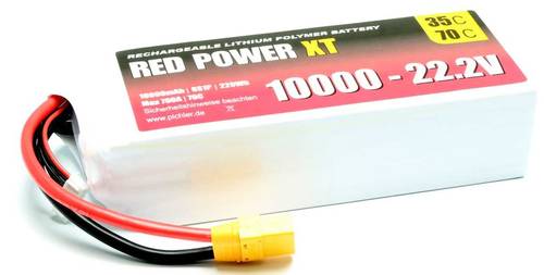 Red Power Modellbau-Akkupack (LiPo) 22.2V 10Ah 35 C Softcase XT90 von Red Power