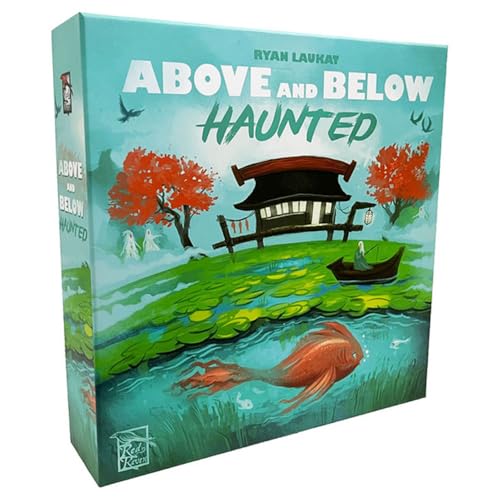 Above and Below Haunted | Brettspiel für Familie & Freunde | Lichtstrategie | Red Raven | Abenteuer wählen | Karten Würfel | Arzium | 2–4 Spieler | ab 8 Jahren von Red Raven Games