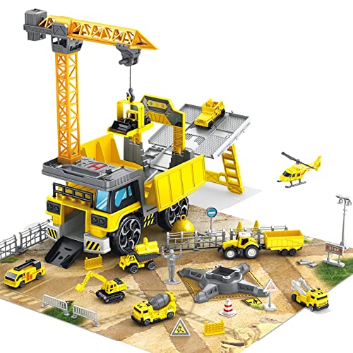 RedCrab Baufahrzeuge Kinder Groß Konstruktion Fahrzeug Spielzeug Set mit 360° Drehung Kran Bagger Planierraupe Lastwagen Betonmischer Gabelstapler Geschenk für Kinder Jungen 3 4 5 6+ Jahre RedCrab Baufahrzeuge Kinder Groß Konstruktion Fahrzeug Spielzeug Set mit 360° Drehung Kran Bagger Planierraupe Lastwagen Betonmischer Gabelstapler Geschenk für Kinder Jungen 3 4 5 6+ Jahre von RedCrab
