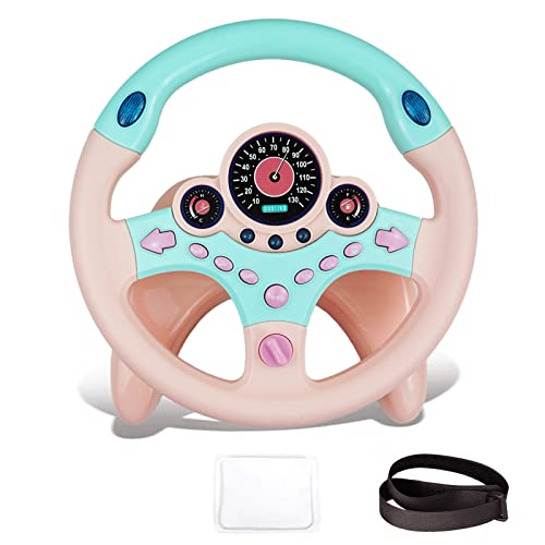 RedCrab Kinder Lenkrad Spielzeug, 360° Rotation Simulierter Tragbarer Controller mit Klang und Musik Lenkrad Spielzeug für Auto, Lernspielzeug Geschenk für Kinder Jungen und Mädchen von RedCrab