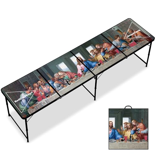 RedCupShop® Bierpong Tisch | Klappbarer & Tragbarer Tisch für Beer Pong | Wasserabweisend, Kratzfest & Höhenverstellbar | Erhältlich als Set mit Bechern & Bällen von RedCupShop